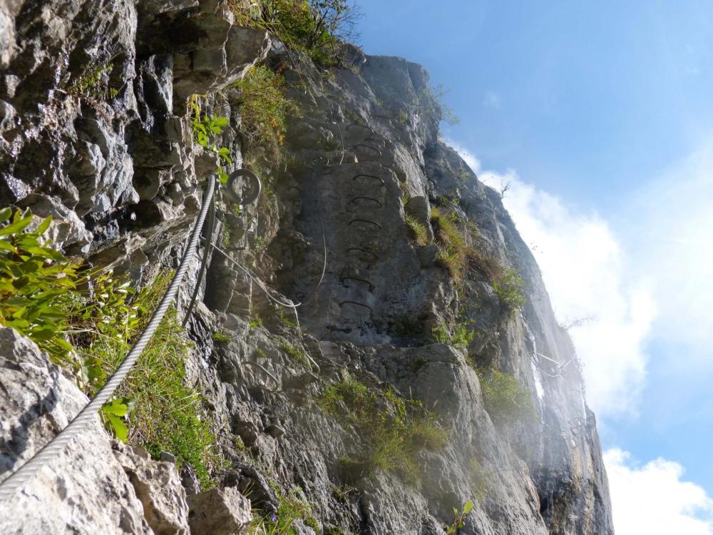 Un peu de verticale dans le tronçon du Cabri à La Chapelle d' Abondance