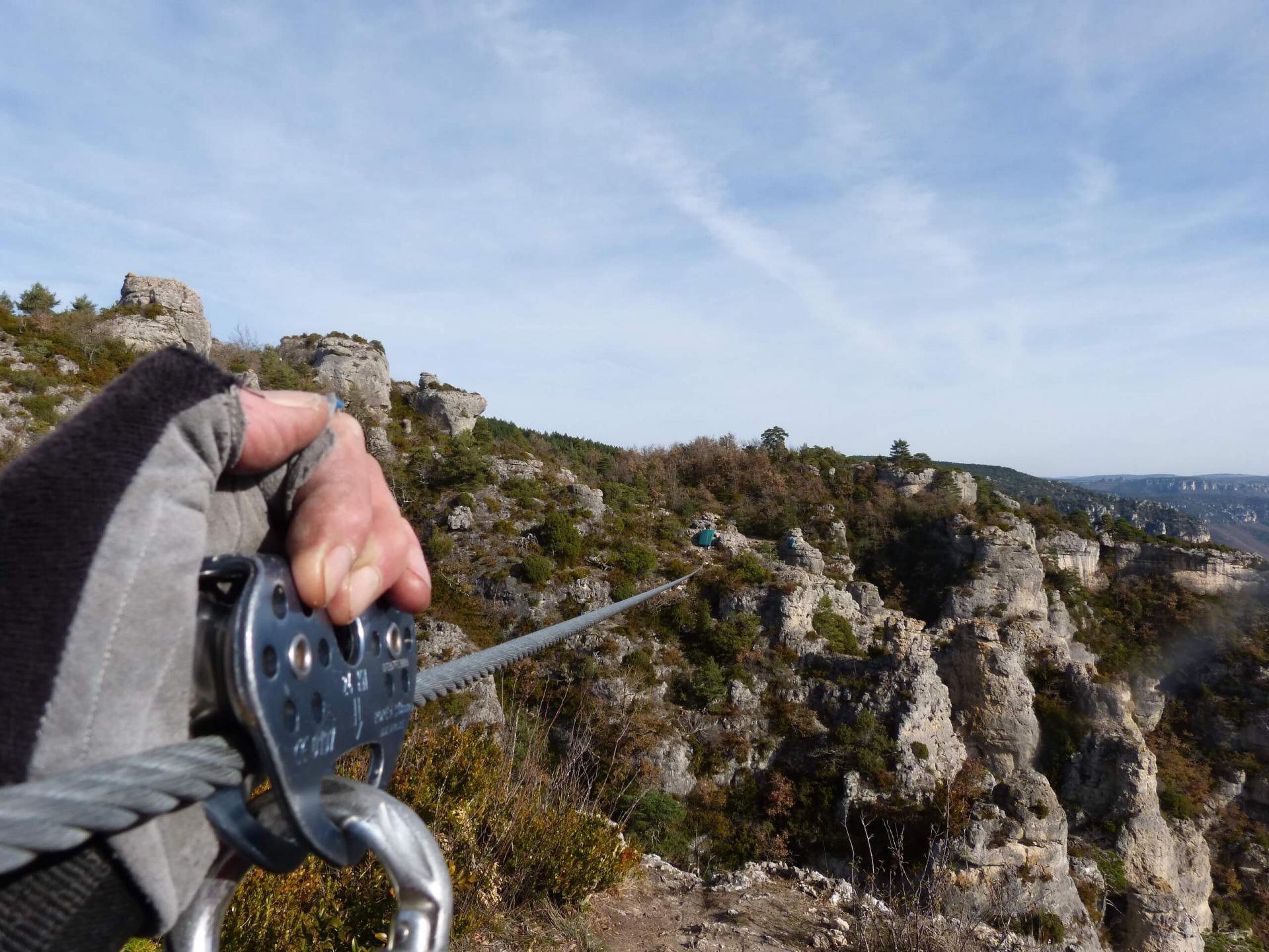 La via ferrata rénovée du Boffi (Aveyron)