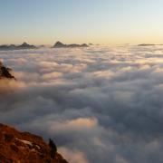 La mer de nuage au soleil couchant (Tournette)