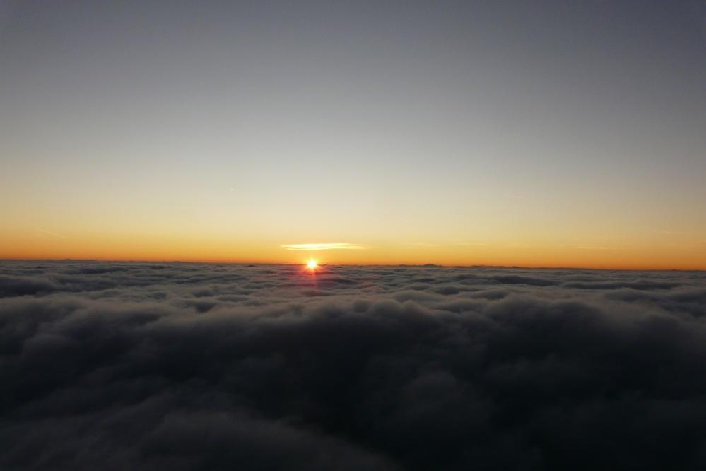 coucher de soleil depuis la Tournette (74)