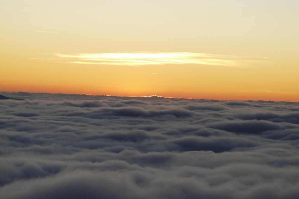 coucher de soleil depuis la Tournette (74)