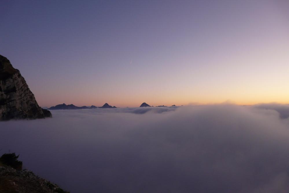 coucher de soleil depuis la Tournette (74)