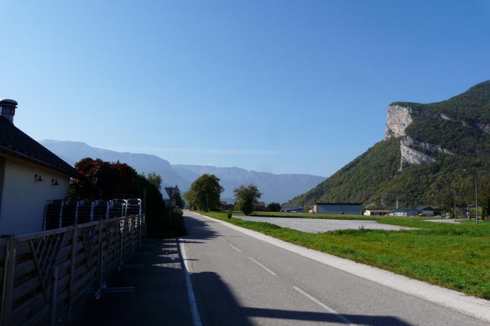 reprise de la piste cyclable à Faverges