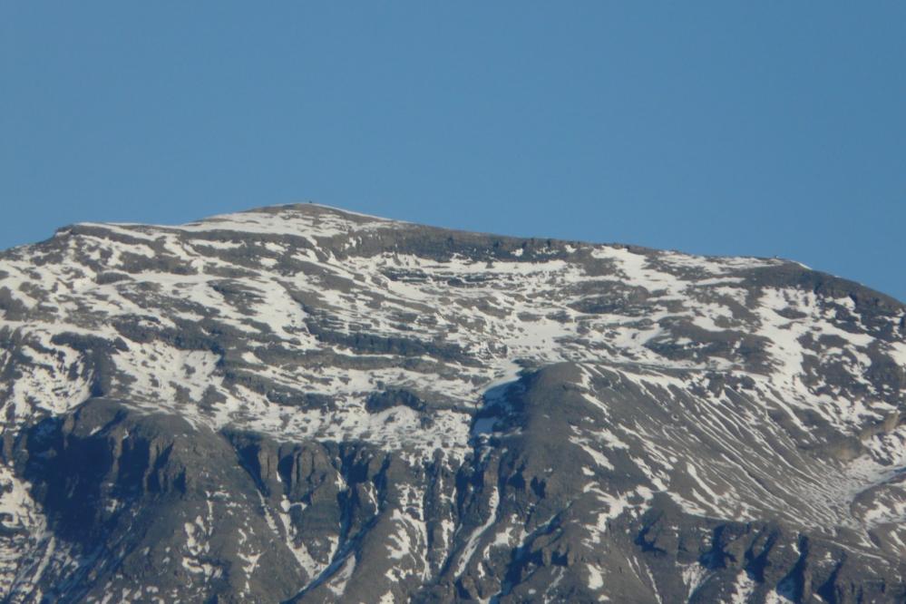 le sommet du buet vu au télé objectif depuis le plateau des Saix