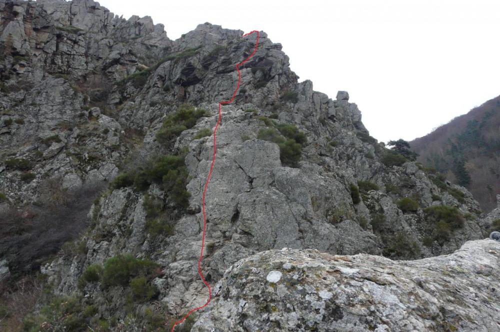 dans la rouge (rochers de la Miramande)