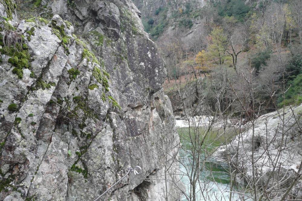 le départ de la via ferrata de Thueyts