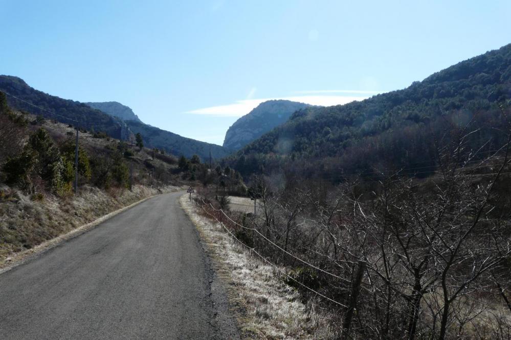 la route vers les gorges de Galamus