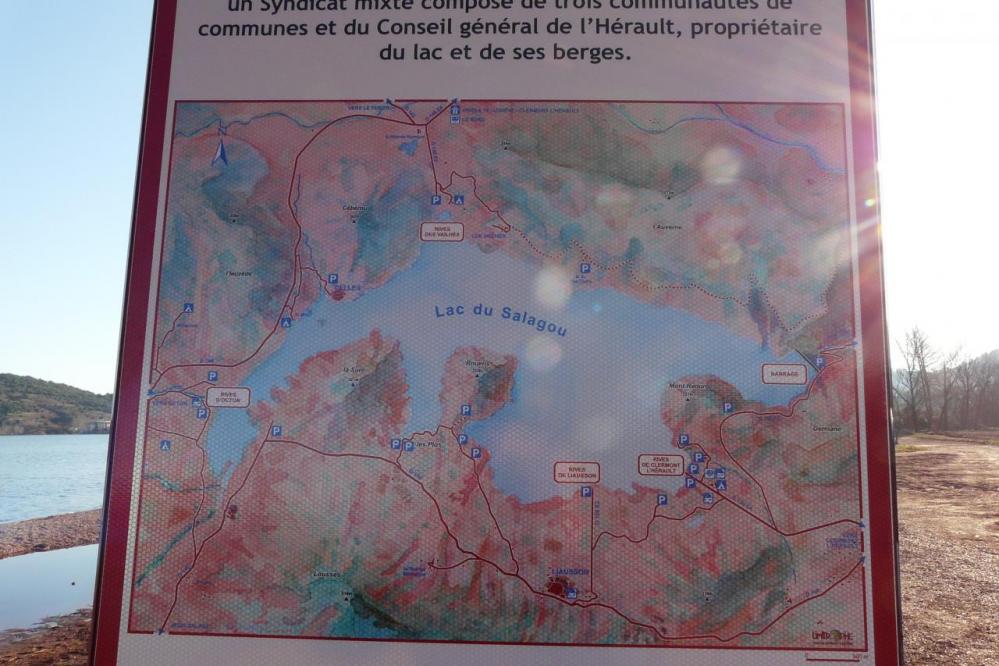 plan du lac du Salagou