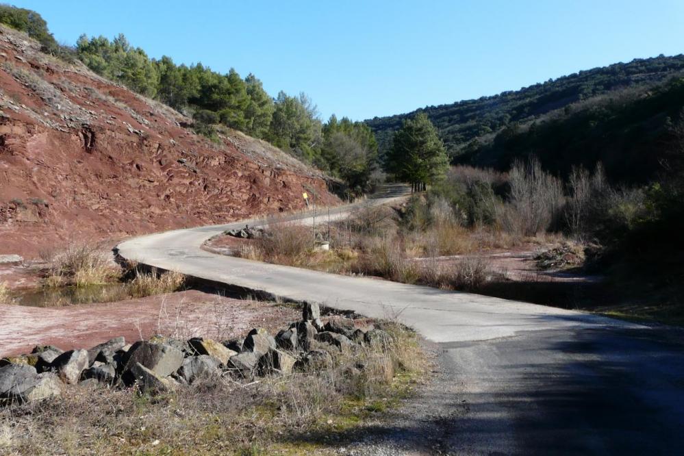 la remontée après le barrage vers Mas Audran