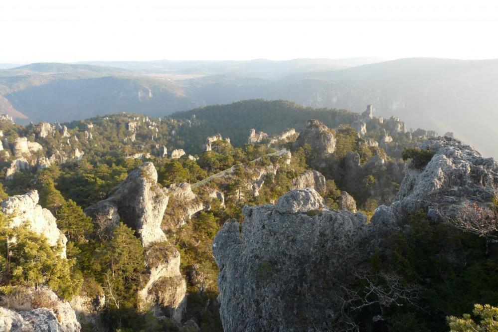 Vue du haut du Douminial ( chaos de Montpellier le vieux)