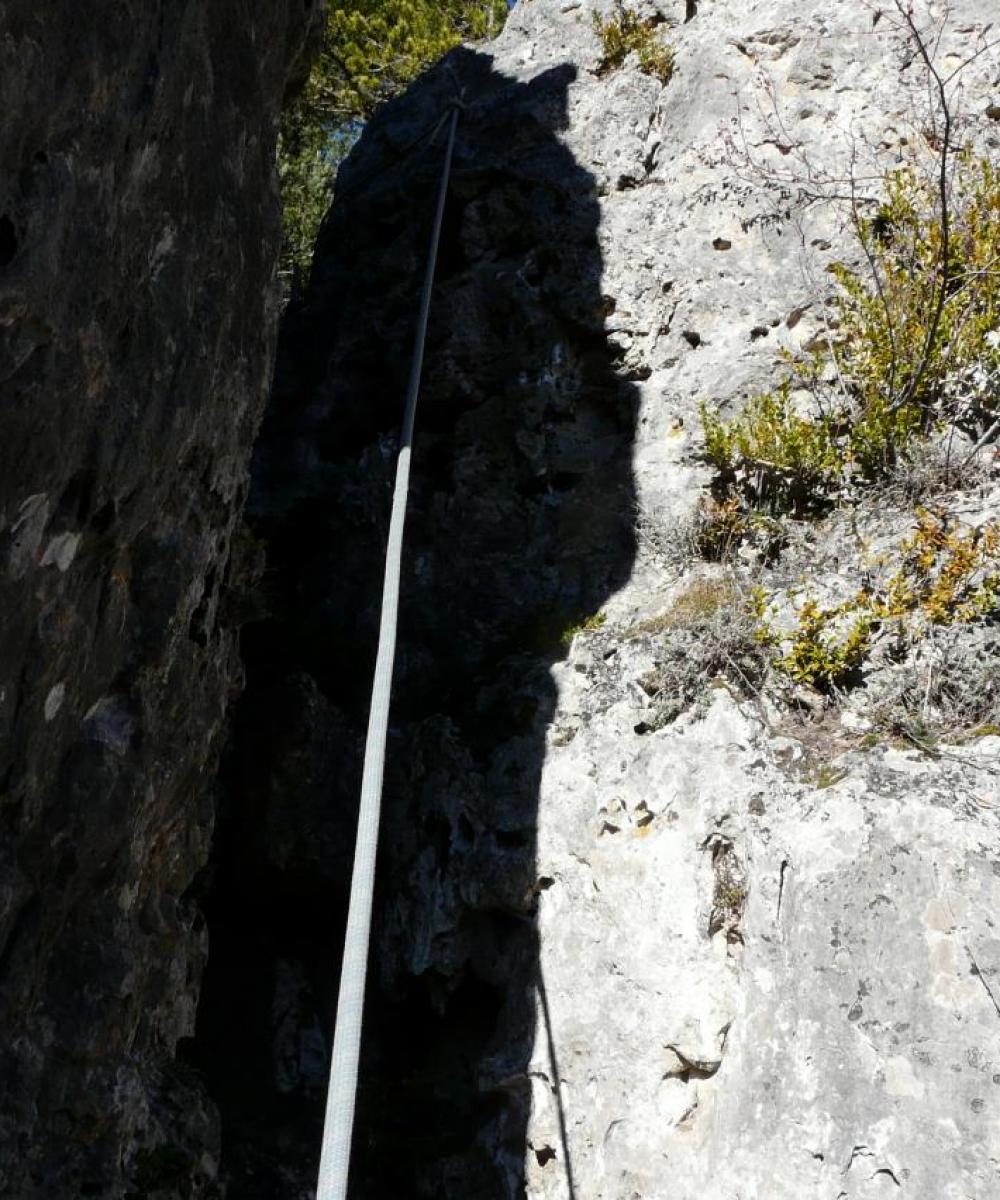 la cordata du roc de bouilhères à Meyrueis