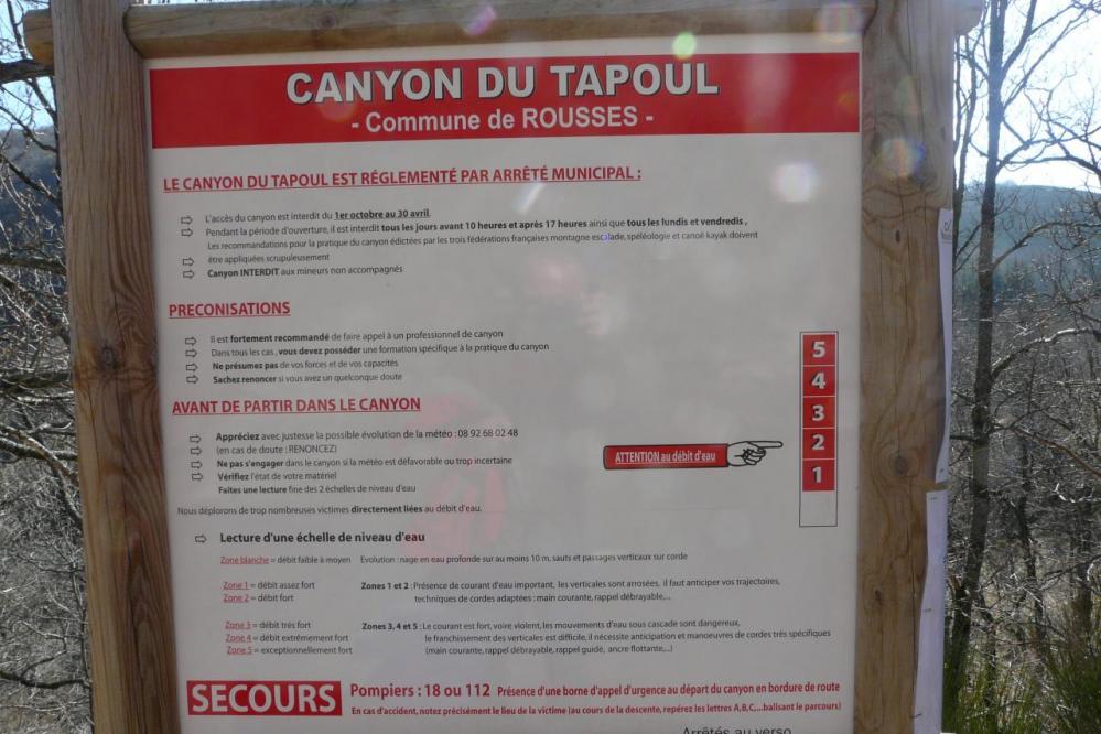 gorges du tapoul : les recommandations !