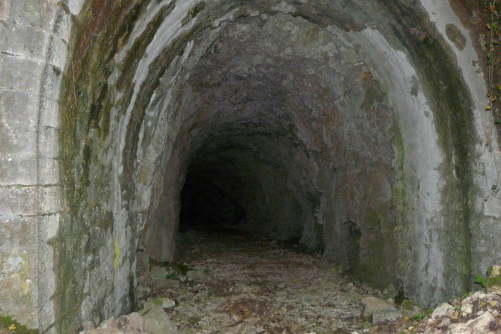 le tunnel juste au dessus du village de Chabarotte