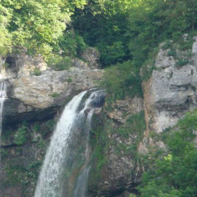 le haut de la cascade de la Charabotte,juste en dessous du premier tunnel