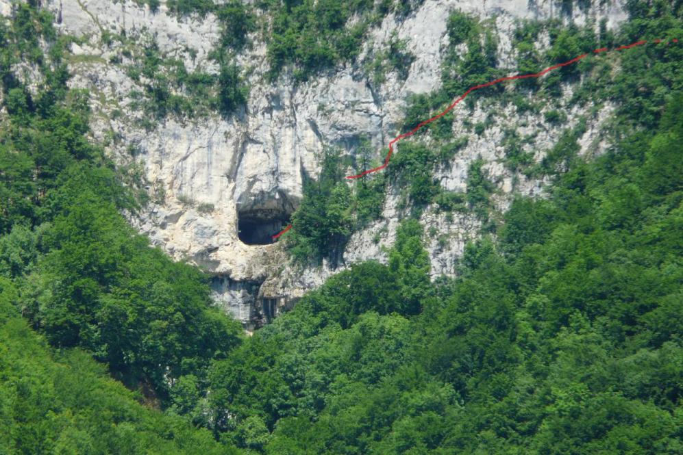 l'itineraire de la via corda à la grotte de la Doria