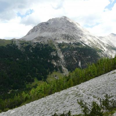 la pointe de Charra (la via ferrata est de l'autre côté - versant italien)