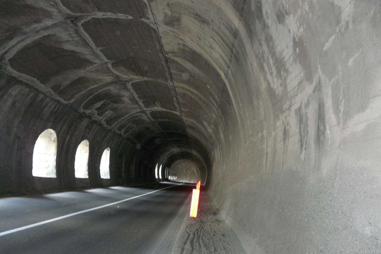 un des tunnels du col de Montgenèvre