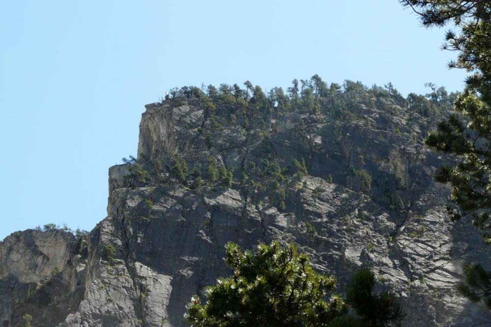 La dernière partie de la via Rocca Clari à Clavières - Arrivée de la via au drapeau !