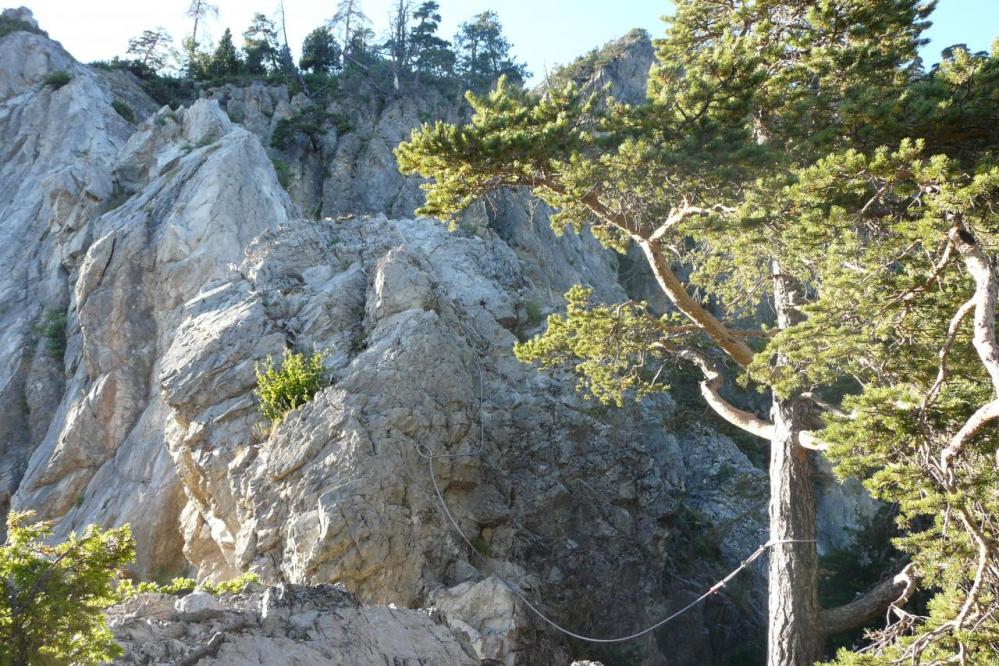 l'itineraire de la via amène au dessus de la gorge