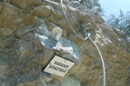 la partie difficile (variante) de la via de Moirans en Montagne