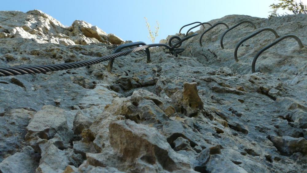 dernière verticale avant la sortie de la via de la Guinguette