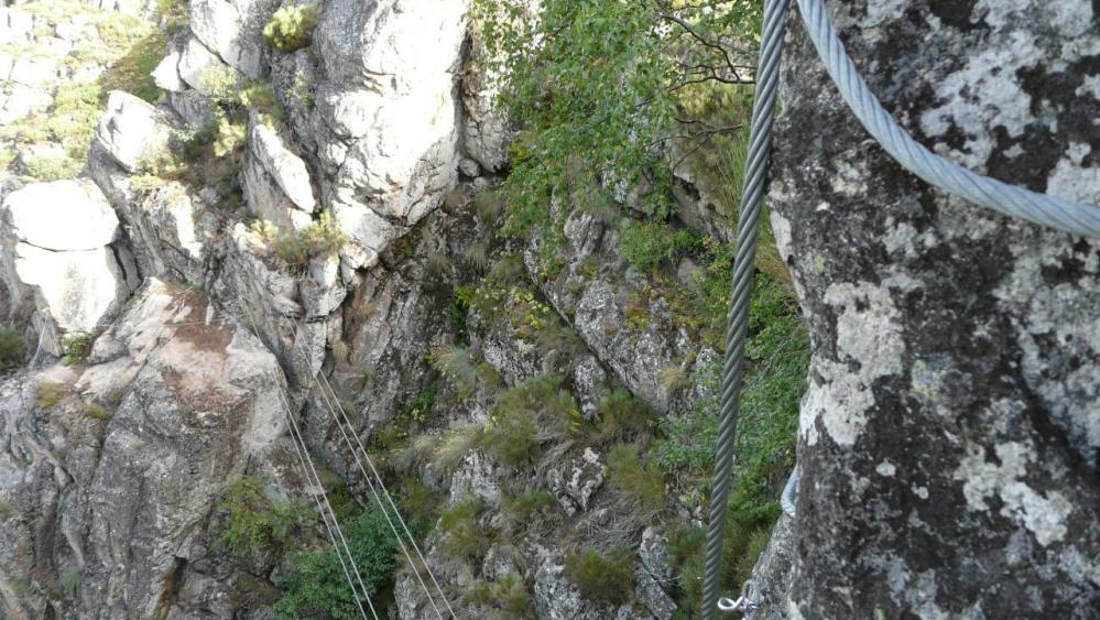 le pont thibetain de la via de Malzieu