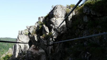 le pont thibetain de la via de Malzieu