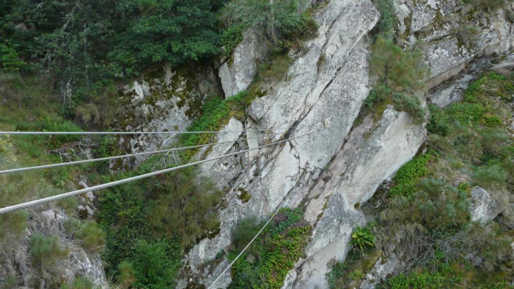 le pont thibetain de la via de Malzieu