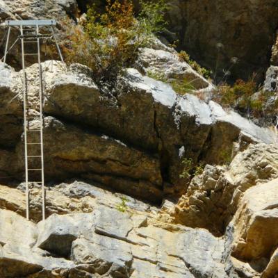 l' échelle de la via un peu sous la lucarne