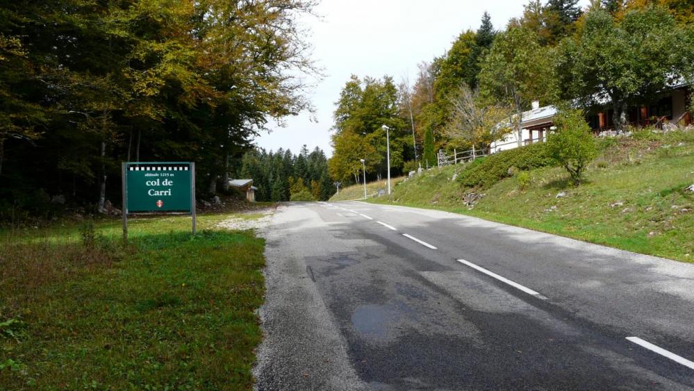 Arrivée au col de Carri