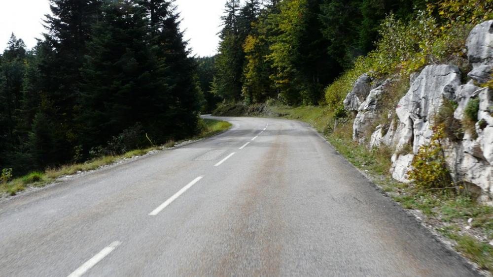 la montée juste avant le sommet du col
