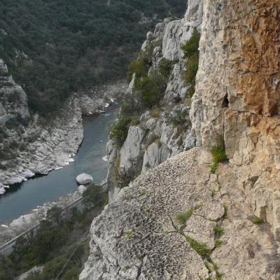 belle vue depuis la sortie de la deuxième cheminée (via du Thaurac)