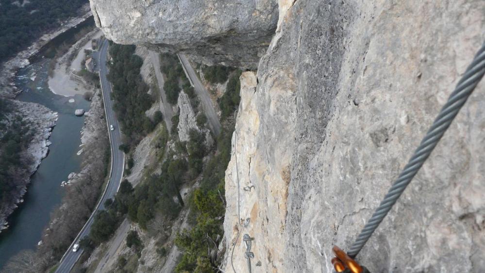 beau parcours aérien dans la via du Thaurac