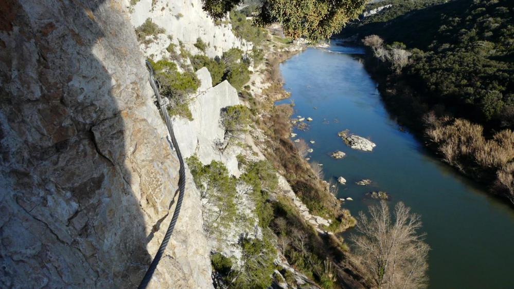 ambiance verticale à la via du gardon