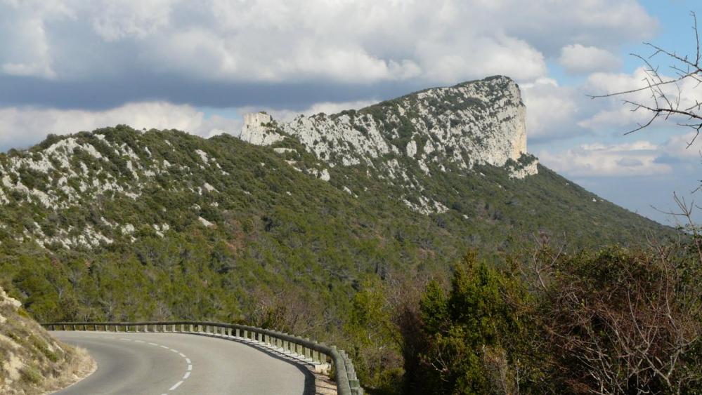 fin de la montée juste avant la descente sous l' Hortus