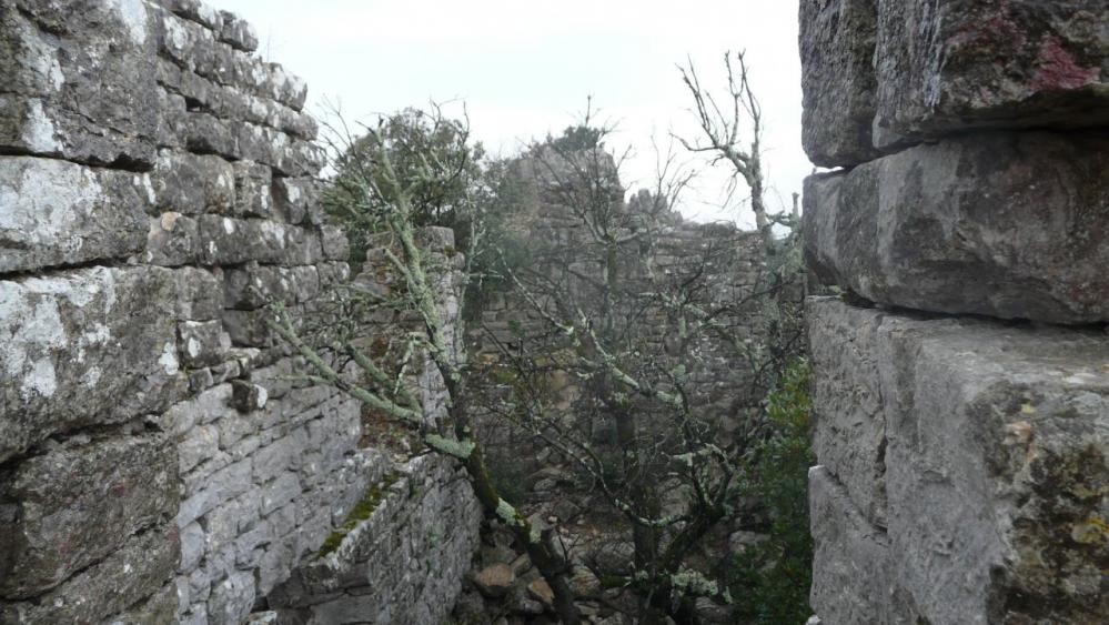 vue sur l' intérieur du château de Viviourès