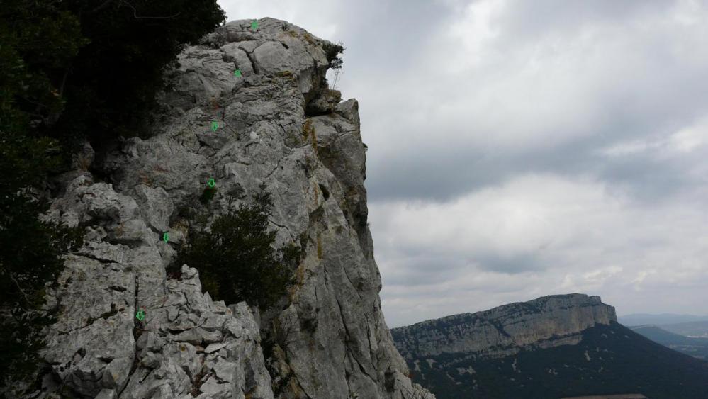 le passage un peu plus impressionnant ! arête est pic st Loup