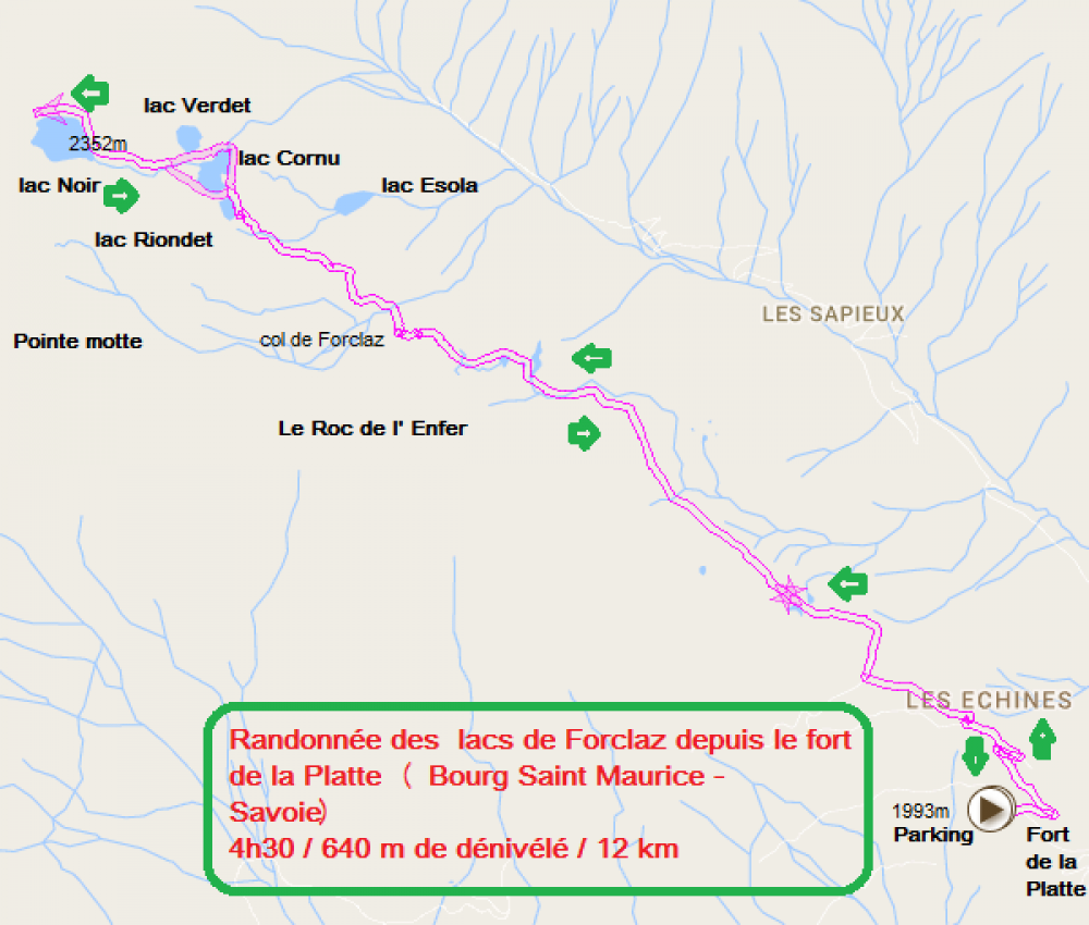 Randonnee des 5 lacs de forclaz depuis le fort de la platte