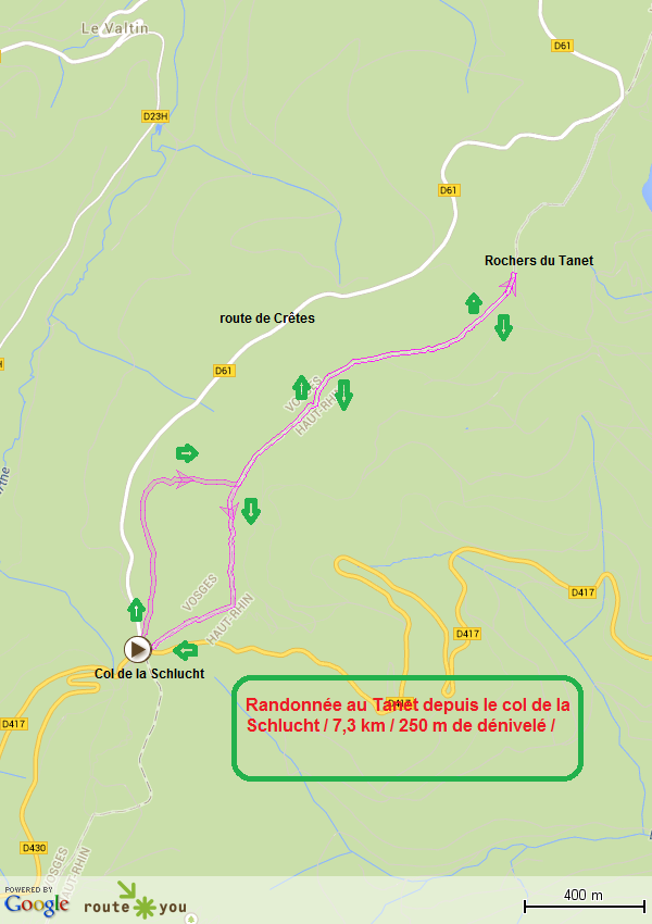 Randonnee en circuit au tanet au depart du col de la shlucht