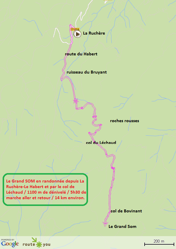 Randonnee le grand som par le col de lechaud depuis le habert la ruchere