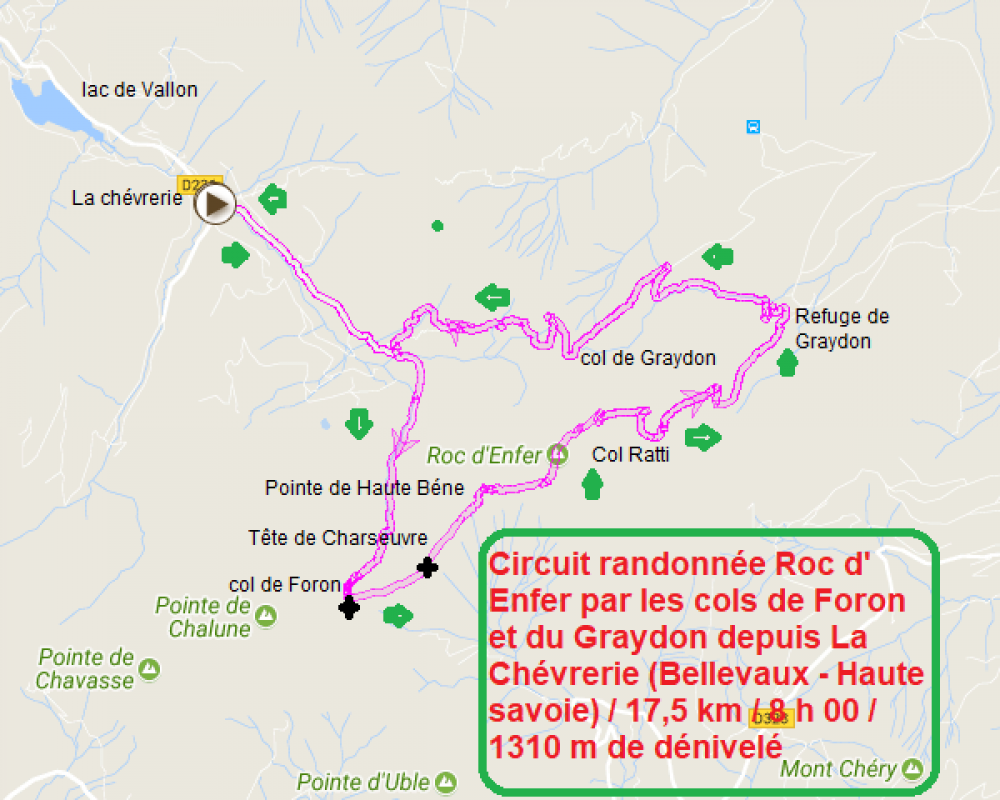 Randonnee roc d enfer par les cols de foron et graydon