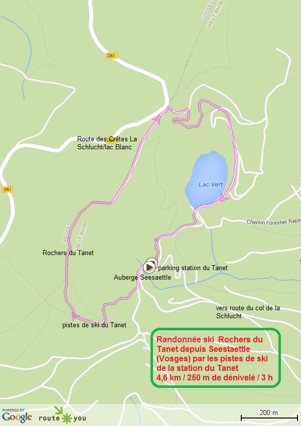 Randonnee ski rochers du tanet depuis seestarttle vosges 1