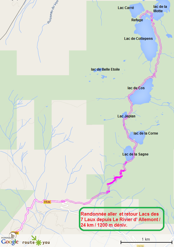 Randonnee tour des lacs des 7 laux depuis rivier d allemont isere