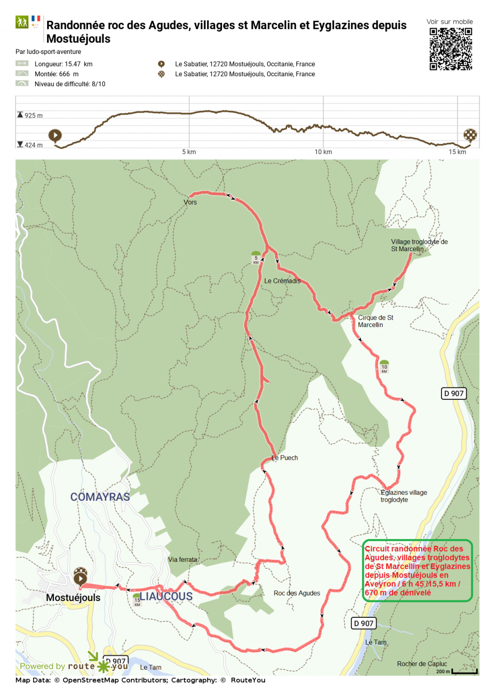 Routeyou randonnee roc des agudes villages st marcelin et eyglazines depuis mostuej copie 1