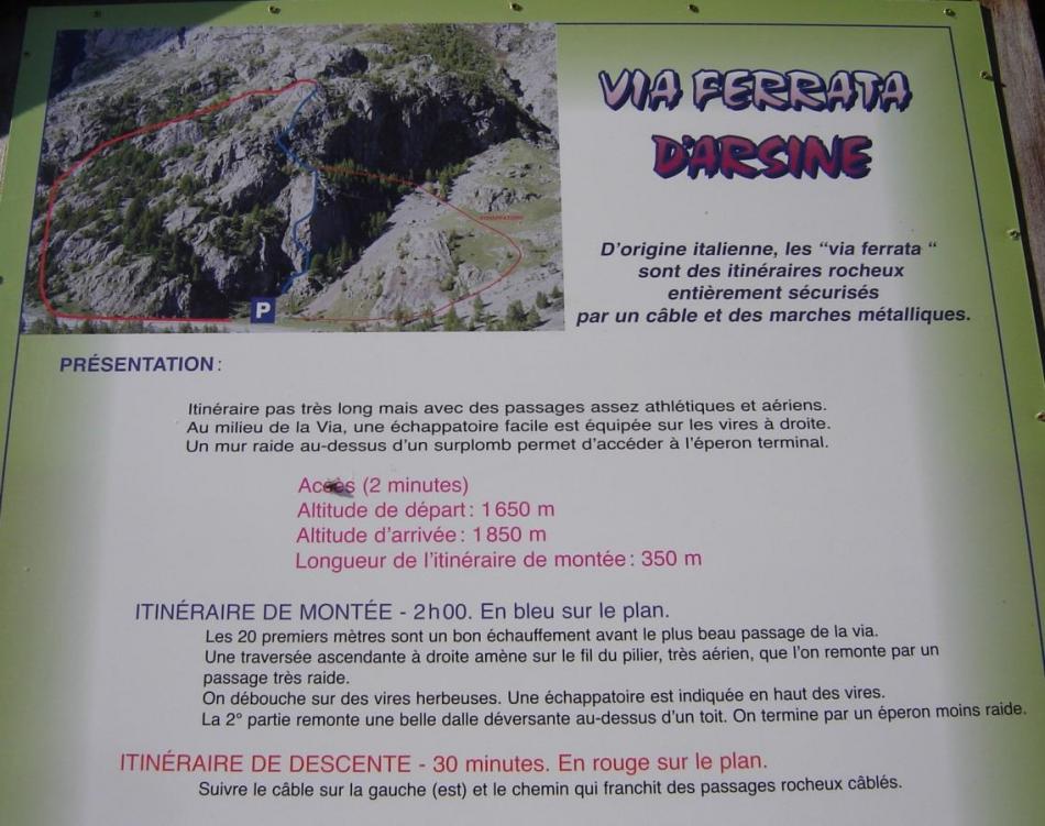 panneau d'info via d'Arsine