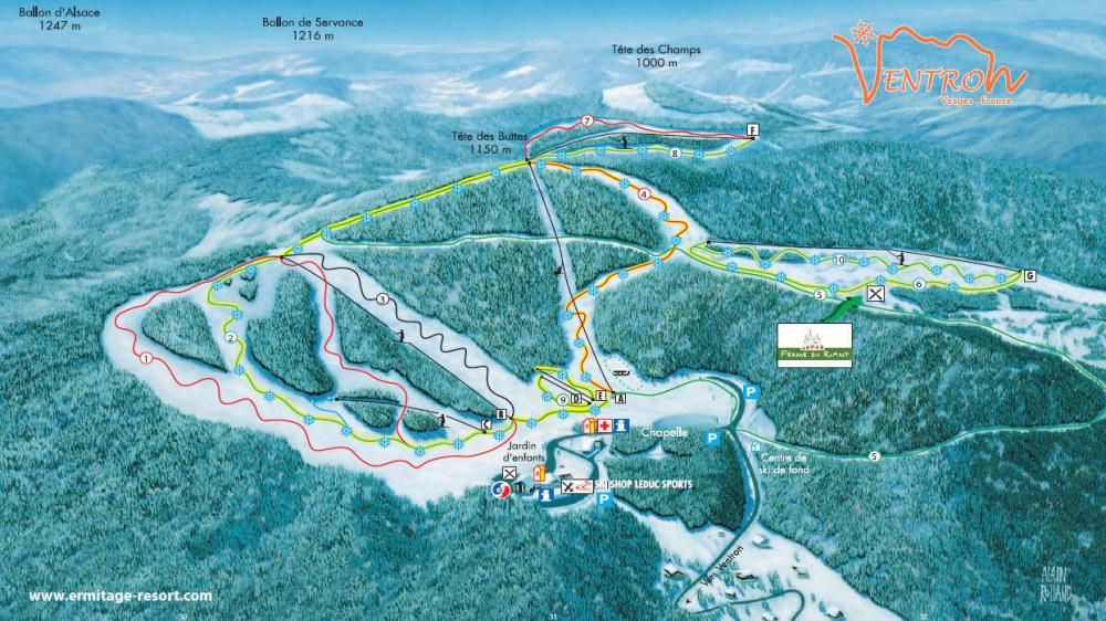 station de ski du Ventron dans les Vosges